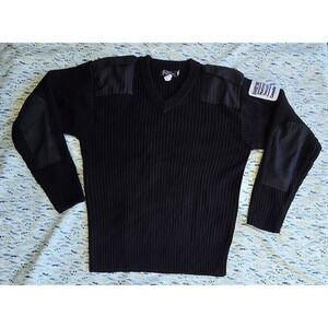 Tact Squad 2003 BlackRibbed V NeckSweaterMens SizeL National SecurityConsultants